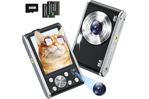 AASONIDA Digitalkamera 4K mit 32 GB TF-Karte 48MP AutoFocus Fotoapparat Digital Kompaktkamera 16X Digitalzoom Einfache Vlogging Kamera Tragbare Kompakt Digitalkamera für Einsteiger