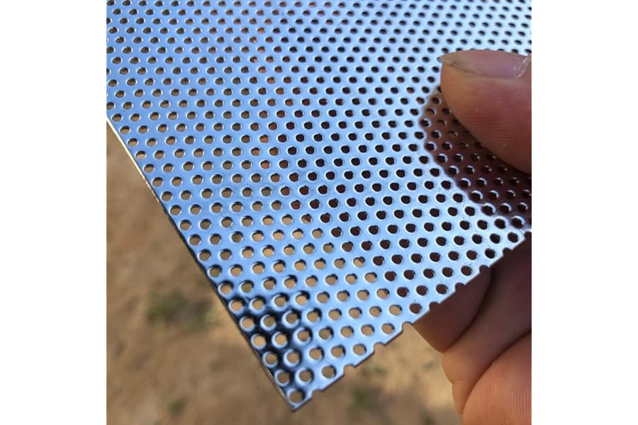 FengYoo Perforated Stainless Steel Sheet - Expanded Metal Mesh, 1.5mm Thickness, 1.1mm Aperture, 400mm X 200mm