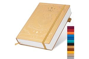 TIEFOSSI Constellations Carnet de notes A5 à couverture rigide à pointillés 100 g/m² 400 pages Papier à lettre pour femmes, hommes, adolescents (Leo)