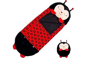 WSNDM Sac de Couchage avec Oreiller, 2 en 1 Oreiller Animaux de Dessin Animé, Peluche Doux Coussin en Peluche, Sac De Couchage, pour Camping