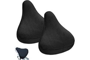 GANILITY Coprisella Imbottito e Traspirante per Bicicletta - 2 Pezzi, Morbido Accessorio per MTB, Bici da Corsa, E-Bike - Nero