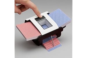 CUIYKAI Melangeur de Carte Électronique Rechargeable 2000mAh, 1-2 Ponts, pour Jeux de Cartes UNO, Poker, Belote, Pinochle, Cassino, Texas Hold'em, Blackjack