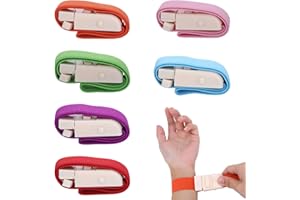 CHANUMETAL 6 Stück Stauschlauch Blutabnahme Set, Schnappbarer Tourniquet, 6 Farben Venenstauer Blutabnahme Set zum Üben für die Notfallversorgung im Freien