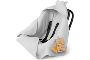 ‎TOTSY BABY Musselin Einschlagdecke Babyschale Baby Decke 90x90 cm - Atmungsaktive Blanket für Kinderwagen und Autositz für Neugeborenen und Kleinkinder Oeko-Tex