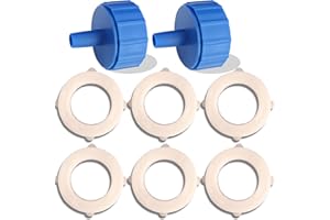 LeoTube 6-Pack Replacement Gasket Seals and 2-Pack Adapters for Sawyer Products Water Filtration System