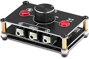 ‎NOBSOUND Nobsound Little Bear MC102 Mini stereofoniczny selektor audio 2(1)-IN-1(2)-Out 3,5 mm Rozgałęźnik pasywny Czarny