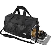 HAEGS Duffel Bag, 10 Pockets, Shoe compartment, Waterproof Wet Goods Pouch, Durable Men's Women's Traveler with Organizer Design