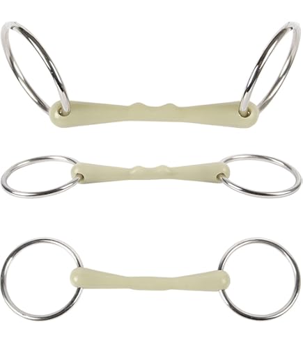 HURRISE Mors de bouche de cheval 135mm Horse Mouth Snaffle Anneau En