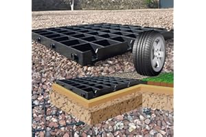 ECODECK ECODRIVE500 DRIVEWAY GRIDS X80 = 20 SQUARE METRES + HD MEMBRANE GROUND SHEET GRAVEL GRIDS GRAVEL GRIDS GRASS GRID PLASTIC STABILITY GRIDS ECO PAVING BASES & PARKING DRIVE WAY GRID POROUS GRASS OR GRAVEL GRIDS