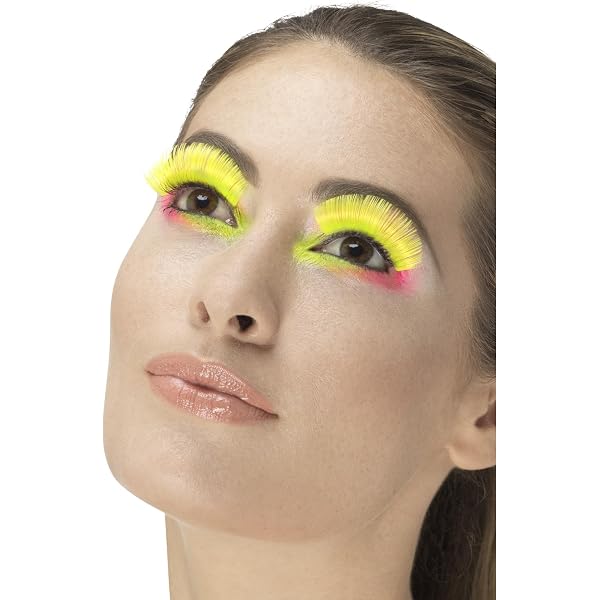 Careforyou Künstliche Wimpern – Gelbe Feder-Optik, 2 Paar – Für Cosplay, Party-Make-up & Fotoshootings