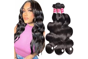 vallbest Body Wave Bundles Human Hair Bundles 10A Grade 100% Unprocessed Brazilian Virgin Hair Bundles Body Weave Wavy Bundles Human Hair (16 18 20)