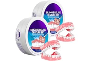 JAYASU Bikenda Silikonski Set, Bikenda Zahnersatz, Silicone Reline Denture Set, Bikenda Silikon Zahnersatz, Silikon Zahnprothesen, Silikon Reline Zahnersatz Set (2 Stück)