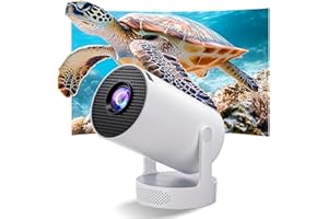 BUBA TOYS Smart Mini Projector – 1080P Full HD with 4K Support, 20000 Lumens, Android 11, WiFi 6, Bluetooth 5.0, HiFi Speaker, Auto Keystone, 180° Rotation Projector for Bedroom & Home Cinema