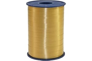 ‎PRÄSENT PRÄSENT C.E. PATTBERG Geschenkband Gold, 250 Meter Ringelband 10 mm zum Basteln, Dekorieren & Verpacken von Geschenken zu jedem Anlass