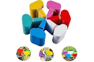 DXIA 180 Pcs Plastic Plant Labels, Waterproof Plant Nursery Garden Labels, T-type Tags Markers Plant Stakes, Re-Usable Plant Labels, Multi-Color Garden Tags for Seed Potted Herbs Flowers Vegetables