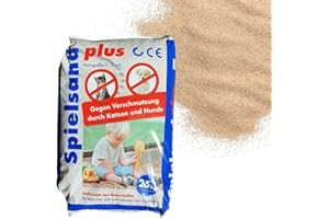 Spielsand Plus 25 Kg 0-2 mm TÜV Nord Spielkasten Sand für Sandkasten Kinderspielsand Quarzsand Staubfrei Tierabweisend