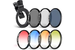 NEEWER 67mm ND+CPL+Effekt Filter Set mit Handy Phone Objektiv Klammer, Polfilter ND32, 6 Punkt Sternfilter 4 abgestufte Farbfilter kompatibel mit iPhone 16 15 Pro Max 13 12 X Xs Samsung Huawei