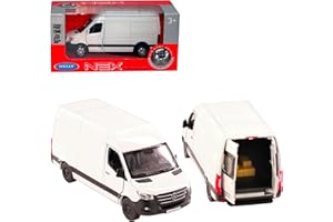 D.A.Y. Republic Produit sous licence officielle Mercedes Benz Sprinter Van Panneau blanc Échelle 1:36 Métal moulé sous pression Modèle (Mercedes Sprinter Van)