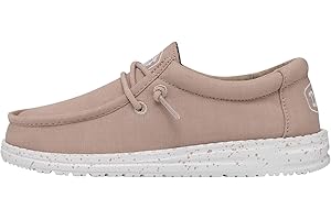 Hey Dude Wally Youth Slub Canvas MOC Toe Shoes, Mat, 36 EU