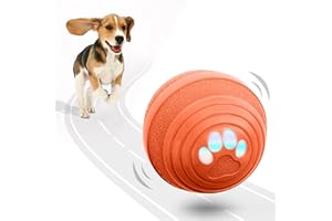 LITLBEST Interaktiver Hundeball, Intelligentes Spielzeug für Kleine und Mittelgroße Hunde, Automatisch Beweglicher Ball, Rotierend und Springend, Strapazierfähige TPU+PC-Hülle, Spielzeug
