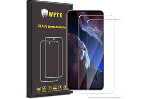WFTE [2-pak ochraniacz ekranu do Xiaomi Poco F5 Pro, odporne na zarysowania, wysoka przejrzystość, odciski palców, bez pęcherzyków powietrza, pyłoszczelne szkło hartowane premium do Xiaomi Poco F5 Pro
