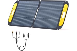 VTOMAN VS110 Portable Solar Panel 110W 18V, 25% Efficiency Foldable Solar Panel, IP67 Waterproof, MC-4 Anderson XT60 DC5521 Adapters & Adjustable Kickstands, Off-Grid Power for Home, Camping