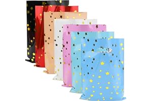 Bekecidi 70 szt. torby na przyjęcia urodzinowe cukierki torby plastikowe torby na prezenty świąteczne torby imprezowe odpowiednie na Boże Narodzenie Halloween urodziny wesele przyjęcie (7 kolorów)