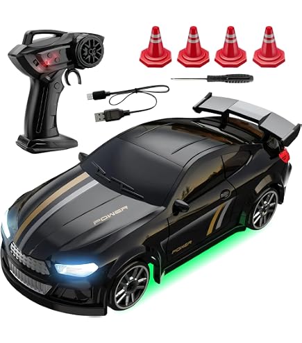 Mini Voiture De Drift Voiture Télécommandée Drift, 1:24 Voiture Rc Drift, 15Km/H, 4Wd, 2,4 Ghz Rc Drift Car, Voiture Mini Voiture Télécommandée Avec Lumières