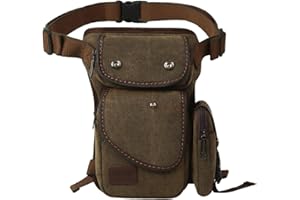 Eshow męska płócienna torba na nogę wielofunkcyjna modna nylonowa torba z paskiem na nogę do wspinaczki górskiej i podróży na zewnątrz wygodna torba z paskiem na nogę nerka nerka czarna