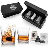 Texas 2-Piece Whiskey Glass Set with Gift Basket Premium Box