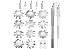 HONOSON French-Nagelschneider, Edelstahl, französische Spitzen, Smile-Linienschneider, Kantenschneider, Maniküre, DIY-Plattenmodul mit 2 Griffen, Schneidemesser und 5 Ersatzklingen für Acrylnägel,