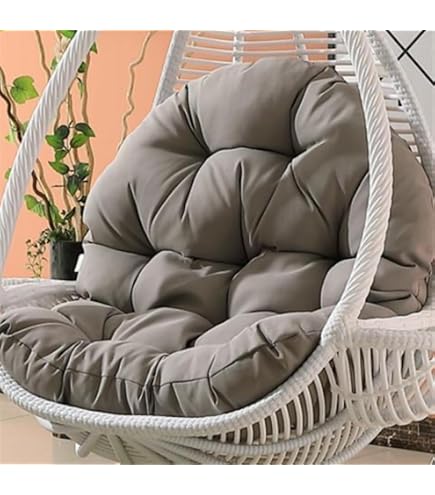 Amazinggirl Cuscini rotondi per sedia rattan e poltrona sospesa 100 cm - Cuscino poltrone da giardino sedie per dondolo rotondo enterno e interno Verde Ombra B