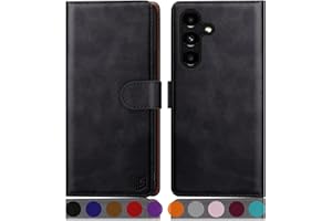 SUANPOT Funda para Samsung Galaxy A25 5G con Tapa【Bloqueo RFID】de Cuero PU Cierre Magnético，Soporte Plegable，Ranura para Tarjeta Cover Wallet Leather para Samsung Galaxy A25 5G Phone Case Negro