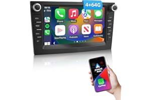 ESSGOO 4+64G Drahtloses Autoradio und Android Auto CarPlay Für Vauxhall Opel Corsa C/D Zafira B Astra G/H Meriva Signum Combo mit 7 Zoll Touchscreen Bluetooth FM RDS GPS WiFi Silber