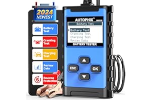 Auto Batterie Tester 12V 24V AUTOPHIX BAS100【Am einfachsten zu lesen】100-2000 CCA Automotive Batterie Last Tester Kurbelladesystem Alternator Tester Battery Analyzer für Auto LKW Motorrad SUV ATV Boot