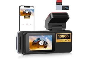 CAMECHO Dashcam Auto 1080P Full HD Dashboard Recorder z 2-calowym ekranem, nagrywanie noktowizyjne Dash Cam do samochodów 170 szerokokątnych WDR i G-Sensor