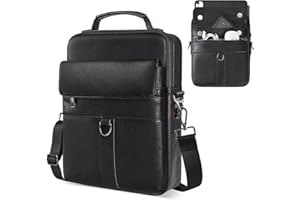 CASEDEER Sac à bandoulière en cuir pour iPad 11-13 pouces