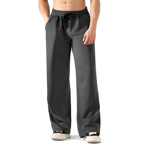 Herren Jogginghose Mit Fleece-Futter - Weite Baggy Hose Für Winter