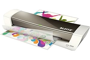 Leitz, Laminator iLAM Home Office A4, Odpwiedni do Domowego Biura, Kolor Szary, 73680089