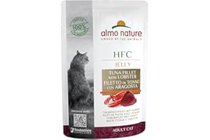 Almo Nature - HFC Jelly avec Filet de Thon avec Homard – Nourriture Humide pour Chat Adulte: 24 sachets de 55g