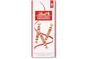 Lindt - Boîte BÂTONS KIRSCH - Chocolat au Lait fourré au Kirsch, 125g