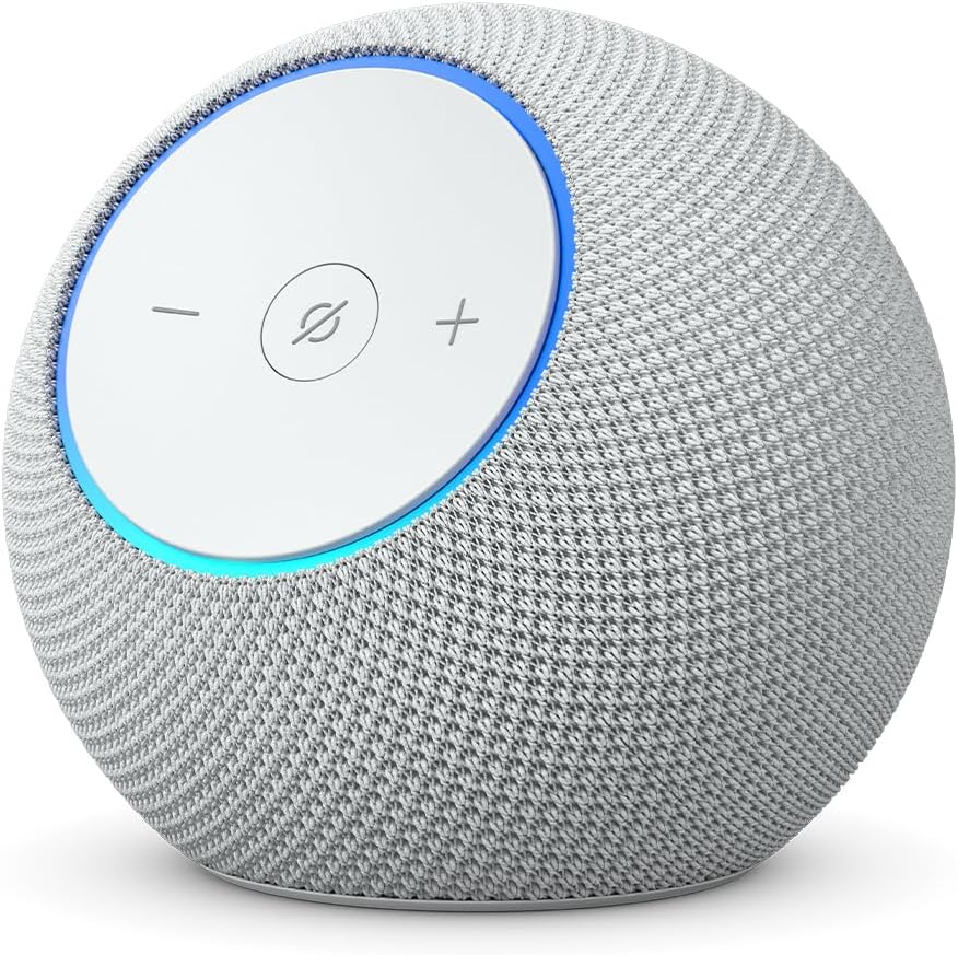 Amazon Echo Dot Max (nouvelle génération) : enceinte Alexa avec son qui emplit la pièce et hub connecté intégré, Blanc
