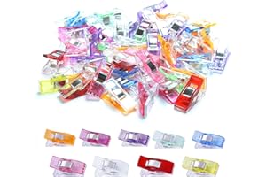 AMZFUK Quilting clip 100 Pcs,Clip per Cucire,Mollette per stoffa,Cucire Morsetti Per Cucito,accessori per macchina da cucire, clip multiuso