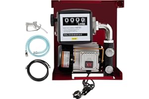 SucceBuy 230V Pompe à Gasoil Electrique, 550W Pompe Fioul, 60 L/min Pompe à Fuel Moteur Monophasé Pompe Carburant