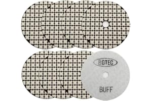 BGTEC Set di Tamponi per Lucidatura Diamantati a Secco da 100 mm Set di Tamponi per Lucidatura Bianchi da 8 pezzi per Lucidatura del Controsoffitto in Pietra di Marmo di Granito e Quarzo