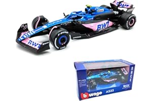 JODIYAAH Bburago 1/43 F1 2023 Alpine F1 Team A523 10# Pierre Gasly Modèle de voiture en alliage moulé sous pression Cadeau de collection (Alpine A523 10#)