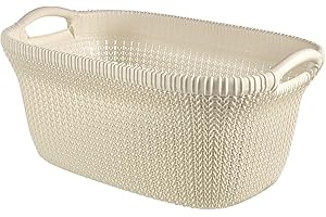 Curver, Cesta Knit 40 L, Blanco Oasis, 57, 5x36, 5x25 cm, 228393