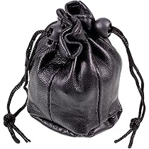 Sacchetto Portagioie In Pelle Di Vacchetta Marrone Cocco - 14.7x12.8cm, Con Coulisse - Foto 7