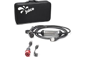 SMART JUICE Juice Booster 2 Basic Set, Mobilna Stacja Ładowania Wallbox 22 kW, Ładowarka do Pojazdów Elektrycznych z Port Typu 2, Wodoodporność IP67, Adapter CEE32 Czerwony 3-Fazowy + Schuko EU