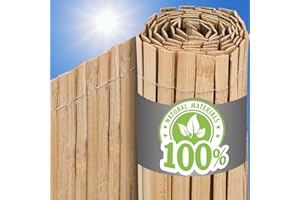 urfence La Tua Oasi: 110x300 Schermo Privacy in Bambù - Frangivista Balcone - Canna di Bambu 100% Naturale - Copertura Balcone Ringhiera Ombreggiante per Recinzione Giardino Copertura Cancello Esterno